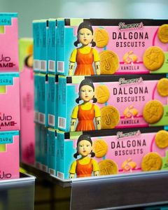 Dalgona บิสกิตข้าวสาลีรสวานิลลา140กรัมขนมปลาหมึกแสนอร่อยแบบเกาหลี - Product Image 5