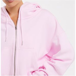 Sweats à capuche pour femmes d'hiver à épaules tombantes Logo avant 100% coton polaire Respirant et coupe-vent Prix bas sweats à capuche pour femmes en vente - Product Image 6