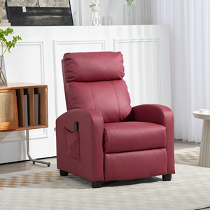 HOMCOM <b>Massage</b> Relax <b>Chair</b> with Remote Control and 8 Programs, Reclining and Footrest, Red - Product Image 2