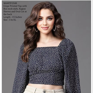 เสื้อเครปลายดอกไม้คลาสสิกน้ำหนักเบาและมีสไตล์สำหรับชุดลำลองหรือชุดทางการ - Product Image 1