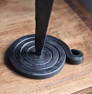 <b>Black</b> Iron Tapered <b>Candle</b> Holder Hand Forged <b>Black</b> Rustic Metal Rustic Metal Metal Holder Decorate Home Festive Hotel Restaurant - Product Image 6