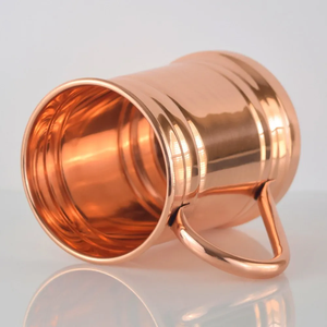 AANJU Handmade 100% Pure Copper Moscow Mule Mug 500ml Capacity Copper Finish <b>Home</b> Hotel Restaurant Microwave <b>Safe</b> High Quality - Product Image 3