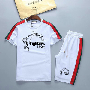Conjunto corto de dos piezas, pantalones cortos de poliéster, conjuntos de camisetas, traje de jogging para hombre, chándales para verano - Product Image 5