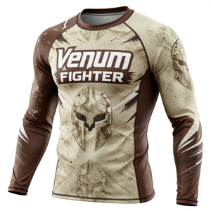 Camiseta de Compresión MMA de Alta Calidad con Logotipo Personalizado, Sublimación, Protección UPF50+, Diseño Personalizado, Mangas Largas, Venum Fighter Rash Guard - Product Image 3