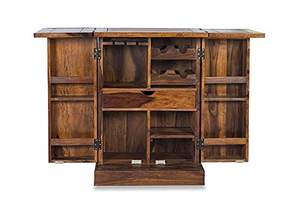 Wholesale High Quality Furniture Living Room Wine <b>Storage</b> Display <b>Cabinet</b> Solid <b>Wood</b> Expandable Top Bar <b>Cabinet</b> - Product Image 5