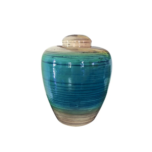 Venta al por mayor de urnas de bambú hiladas a buen precio para cenizas, urna funeraria ecológica hecha a mano de Vietnam - Product Image 4