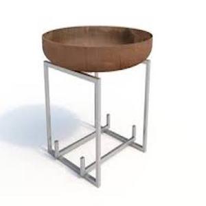 Brasero sur pied en fer forgé personnalisé, finition rustique, chauffage extérieur, emballage sur mesure, brasero de jardin QAMAR OVERSEAS QO-1355AB - Product Image 1