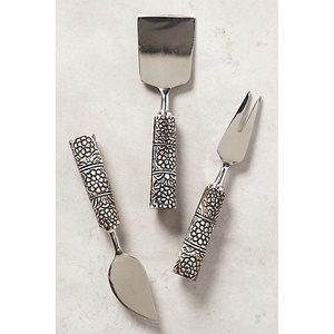 Ensemble de couteaux à fromage en acier inoxydable avec lame en argent royal de haute qualité de luxe au look moderne avec manche en résine pour restaurant et maison - Product Image 4