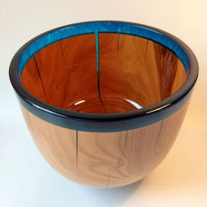 Cuencos para servir ensalada de aperitivos de resina epoxi de madera hechos a mano cuencos decorativos conjuntos aleatorios para colores personalizados para uso en fiestas en casa - Product Image 1