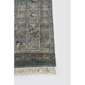 Alfombras de Lana Afgana Anudadas a Mano en Azul Viscaya con Patrón Floral y Abstracto para el Hogar, Pasillo, Sala de Estar, Dormitorio-EA-3060 - Product Image 4