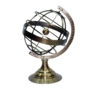 Haute qualité vente chaude or couleur fer métal sculpture évider rotation décoratif monde globe Le meilleur article en aluminium - Product Image 2