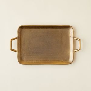 Bandeja Decorativa de Latón con Acabado Dorado Pulido, Diseño Moderno para Ramadán, Bodas y Eventos de Lujo - Product Image 6