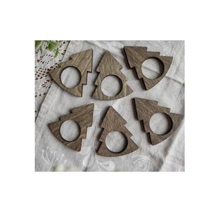 Anneaux de serviette en bois décoratifs, conçus pour des tables élégantes, des dîners, des mariages, des fêtes, des hôtels, des restaurants et des maisons - Product Image 3