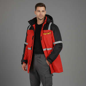 Vestes de travail d'hiver haute visibilité, réfléchissantes, imperméables, rembourrées en coton, vêtements de travail avec norme ANSI classe 1, veste pour homme - Product Image 6