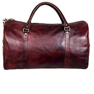 Bolsa de Viaje de Cuero Genuino para Hombre con Logotipo Personalizado, Bolsa de Viaje de Fin de Semana con Cremallera Resistente, Estilo Vintage Crazy Horse, para Uso Diario - Product Image 6