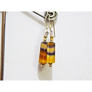 925สเตอร์ลิงเงินแท้ต่างหูลูกปัดฟลูออไรต์สีธรรมชาติของขวัญสำหรับงานแต่งงานต่างหูเงินแฟชั่น - Product Image 3