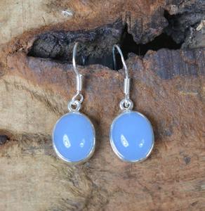 Classical <b>Earrings</b> Jewelry For Women Silver Boho Style Jewelry 925 Sterling Silver Chalcedony Gemstone <b>Handmade</b> <b>Earrings</b> Gift - Product Image 4