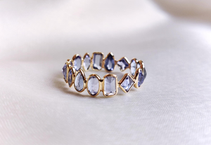 Impressionnant regarder l'argent incroyable plaqué or bleu Quartz pierre précieuse forme ronde anneau 4X6mm lunette ensemble avec ensemble de bijoux de mode pour - Product Image 2