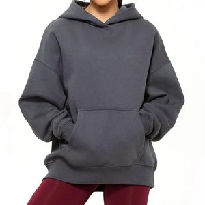 Sudaderas con Capucha Extra Grandes de Invierno para Mujer, de Alta Calidad, con Logotipo Personalizado, Ropa Casual de Calle, Sudadera de Forro Polar 100% Algodón - Product Image 1