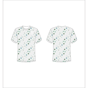 Camiseta de Hombre con Estampado de Puntos Blancos, Manga Corta, Cuello Redondo, Corte Regular Informal, 100% Trackstar OEM, Marca Privada TSI-G05-P0626 - Product Image 1