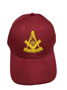Gorra de Béisbol Past Master Mason, Gorra Masónica Color Granate con Emblema de los Masones, Gorra de Béisbol Bordada para Hombre, Gorras Personalizadas de Hip Hop - Product Image 6