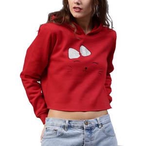 เสื้อครอปมีฮู้ดของผู้หญิงเสื้อครอปมีฮู้ดราคาถูก - Product Image 1