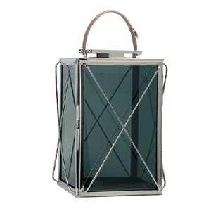Caffey <b>Home</b> & <b>Garden</b> Decorative Metal Lantern Black Coated Glass Mount for Restaurant & Hotel Table for Christmas Decor - Product Image 3