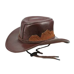 Top Trending High Quality Leather Design Cowhide Cowboy Hats For Men Fashionable Adult Western Hats