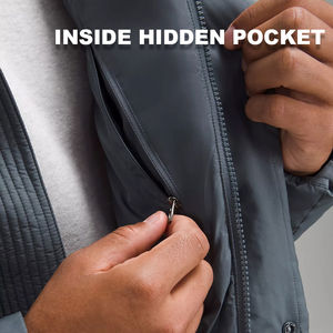 Recién llegado, chaquetas acolchadas para hombre, chaqueta acolchada de invierno impermeable cálida, abrigo grueso ajustado a la moda para exteriores - Product Image 3