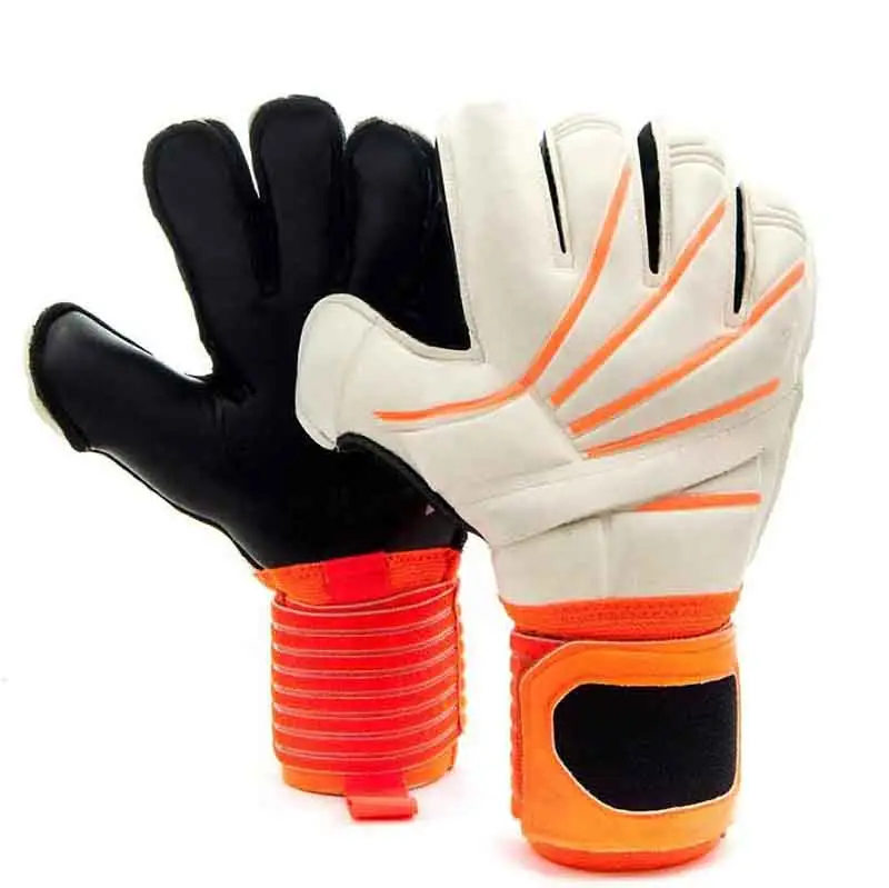 Sarung tangan kiper sepak bola profesional desain baru sarung tangan kiper sepak bola lateks dengan pelindung jari untuk anak-anak dewasa pria sarung tangan kiper sepak bola