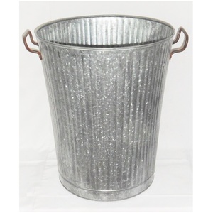 Superbe en Pots de Jardinière Finis Galvanisés Antiques Ensemble de 3 Pots de Fleurs et Jardinières avec Fer Métallique et Design Classique - Product Image 6