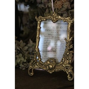 Venta caliente diseño de flores decorativas marco de fotos de pared marcos de cristal marco de fotos de Metal Premium Color dorado brillante pulido - Product Image 5