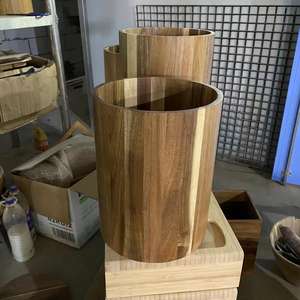 Secchiello per ghiaccio in <span class=keywords><strong>legno</strong></span> retrò a forma rotonda Premium - Product Image 5