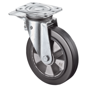 Ruedas Giratorias de Alta Resistencia con Capacidad de Carga de 450 kg, 200 mm, con Bloqueo Total, de Goma, 138 mm x 110 mm, para Muebles - Product Image 3