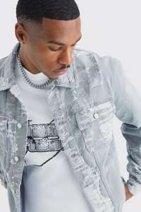 Nouvelle grande taille veste en jean noir pour hommes printemps ample grand revers veste décontractée convient aux vêtements pour hommes - Product Image 6