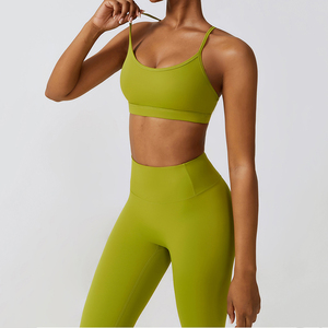 Conjunto Deportivo Ligero Personalizado para Mujer, Sujetador Deportivo, Leggings sin Espalda, Transpirable, para Gimnasio, Correr, Entrenamiento, Yoga - Product Image 4