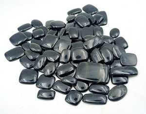 Lot en gros de pierres précieuses d'onyx noir faites à la main de qualité incroyable taille personnalisable Onyx noir naturel - Product Image 3