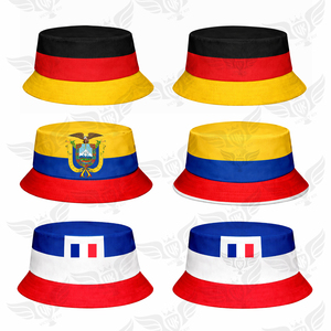 Custom Design Polyester Soccer <b>Fans</b> Club National Flag Bucket Hat for <b>Travel</b> and Festivals - Product Image 2