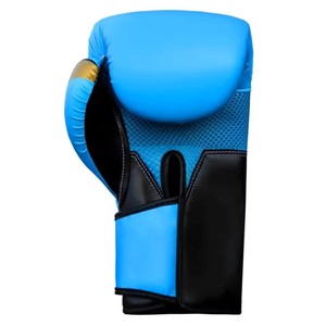 Gants de boxe professionnels de conception et de logo personnalisés en gros de couleur bleue en cuir véritable à bas prix MS-BG-404 - Product Image 3