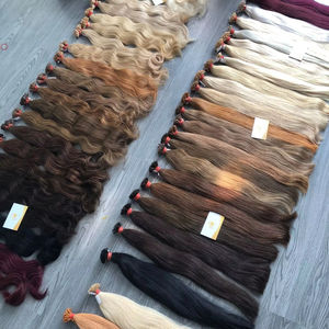 Extensiones de Cabello con Puntas Planas de Queratina, 100% Cabello Virgen Vietnamita Liso, Precio de Mayoreo con Estilo Liso de Fábrica - Product Image 1