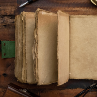 Vintage Journal Premium A5 Unruled 200 Page Diary Hecho a mano Reciclado Deckle Edge Paper Green Notebook Premium Leather Sketchbooks