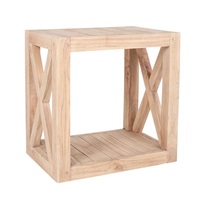 Table basse décorative unique en bois d'acacia naturel massif de haute qualité et d'aspect artisanal pour la maison moderne Table d'appoint ornée