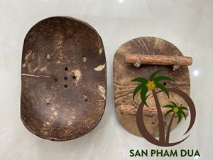 ที่วางสบู่มะพร้าวเป็นมิตรกับสิ่งแวดล้อมคุณภาพสูงสภาพแวดล้อมทางธรรมชาติผลิตในเวียดนามโดยแบรนด์ COCO-ECO สำหรับใช้ในห้องน้ำ