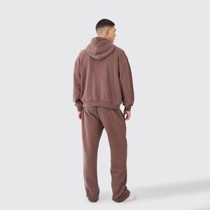Ensemble survêtement personnalisé avec logo pour hommes, pantalon de survêtement surdimensionné et sweat-shirt, streetwear, sweat-shirts surdimensionnés, survêtement pour hommes - Product Image 2