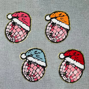 Nouveaux patchs en chenille en gros, logo personnalisé, broderie, à coudre, forme de guitare joyeuse pour chapeau et vêtements - Product Image 6