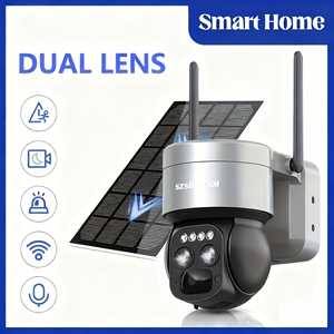 Cámara de Seguridad PTZ de 2MP 1080P con Zoom Híbrido 8X, Lente Dual, WiFi 2.4GHz, Luces de Detección de Movimiento, Panel Solar y Opciones de Almacenamiento en la Nube - Product Image 3