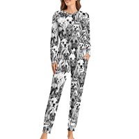 Vente en gros de robes de nuit élégantes pour femmes, ensemble de vêtements de nuit, pyjamas grande taille, 100% coton