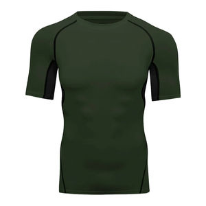 Camiseta de compresión para gimnasio para hombre, ropa deportiva atlética de manga corta, Camiseta ajustada de secado rápido para entrenamiento, entrenamiento, Fitness, culturismo - Product Image 1