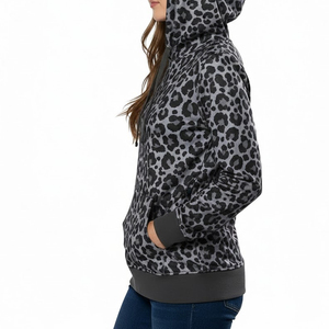 Sudadera con Capucha de Diseño Moderno para Mujer, Estampado de Leopardo, Nueva Colección, Manga Larga, Ropa de Invierno, Sudadera con Capucha para Mujer - Product Image 5