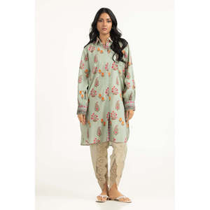 Chemise décontractée à motifs croisés et floraux IPS-77122 en tissu popeline pour la saison printemps/été - Product Image 1